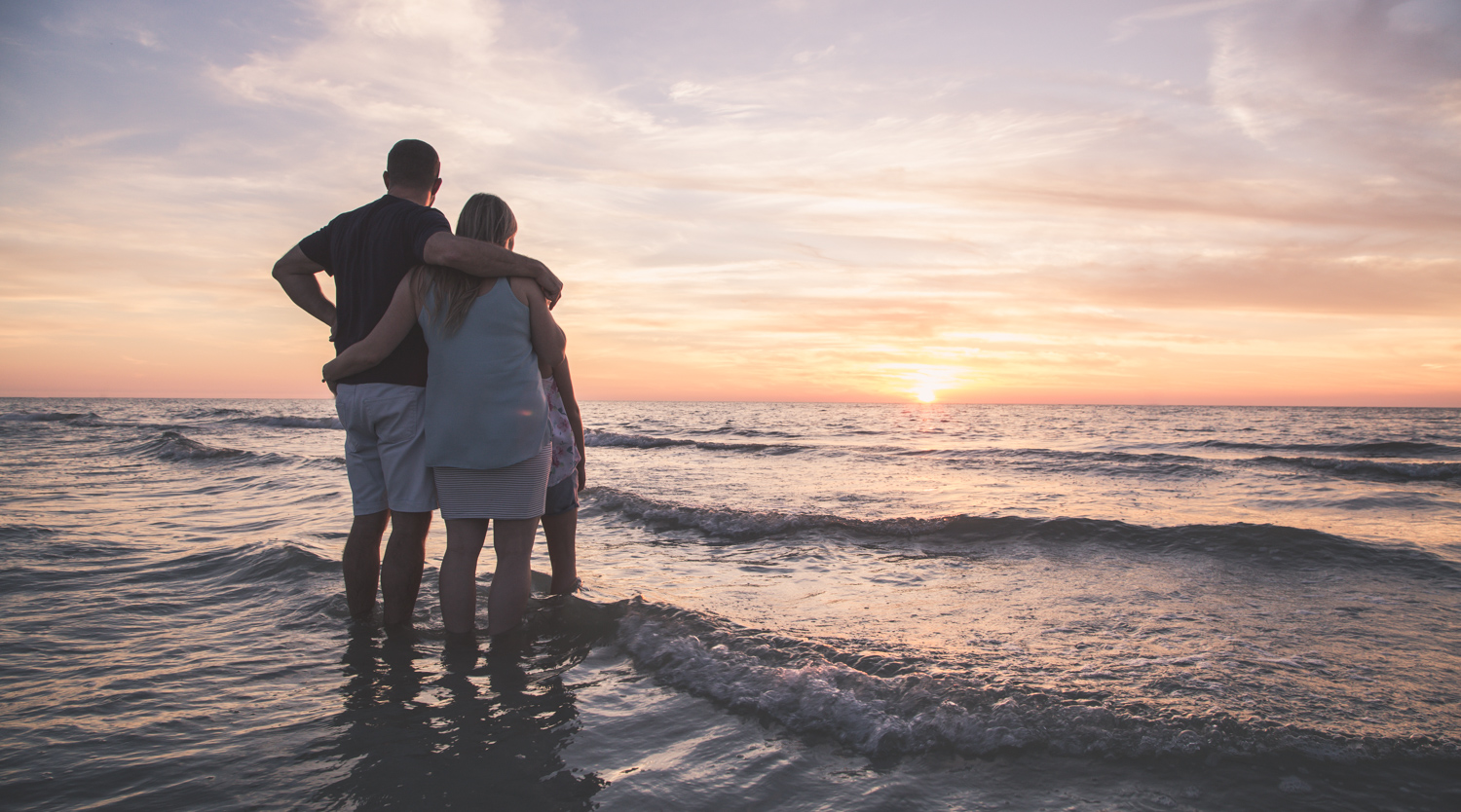 Coucher de soleil en famille!